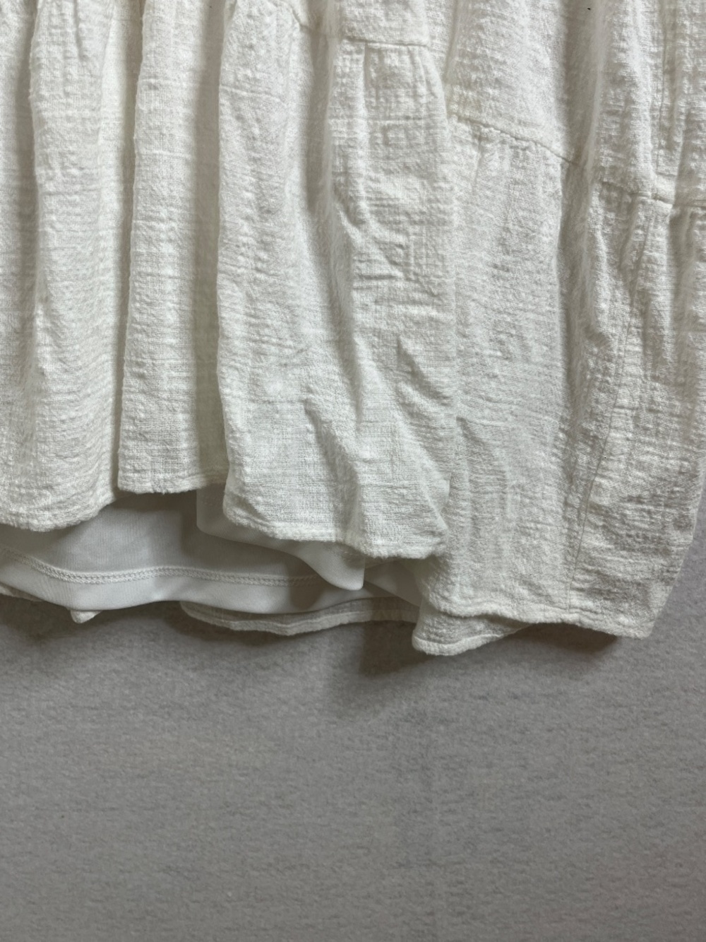 MSK White Gauze Tiered Babydoll Dress Boho Cottagecore Small - Picture 5 of 5